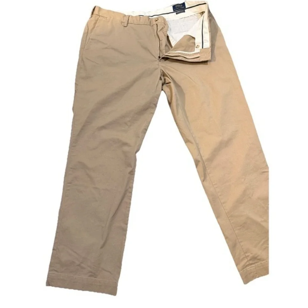 Polo‎ Ralph Lauren M Chino Pants Khaki Size 38x31 Classic Fit Casual Cotton 5057
